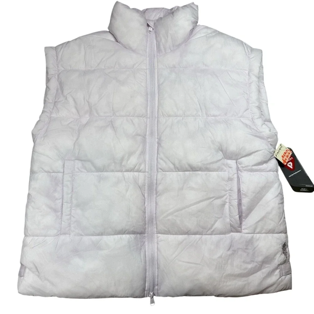 Free‎ People FP Movement Oversized Vest In A Bubble Puffer Womens Large Pink NWT
